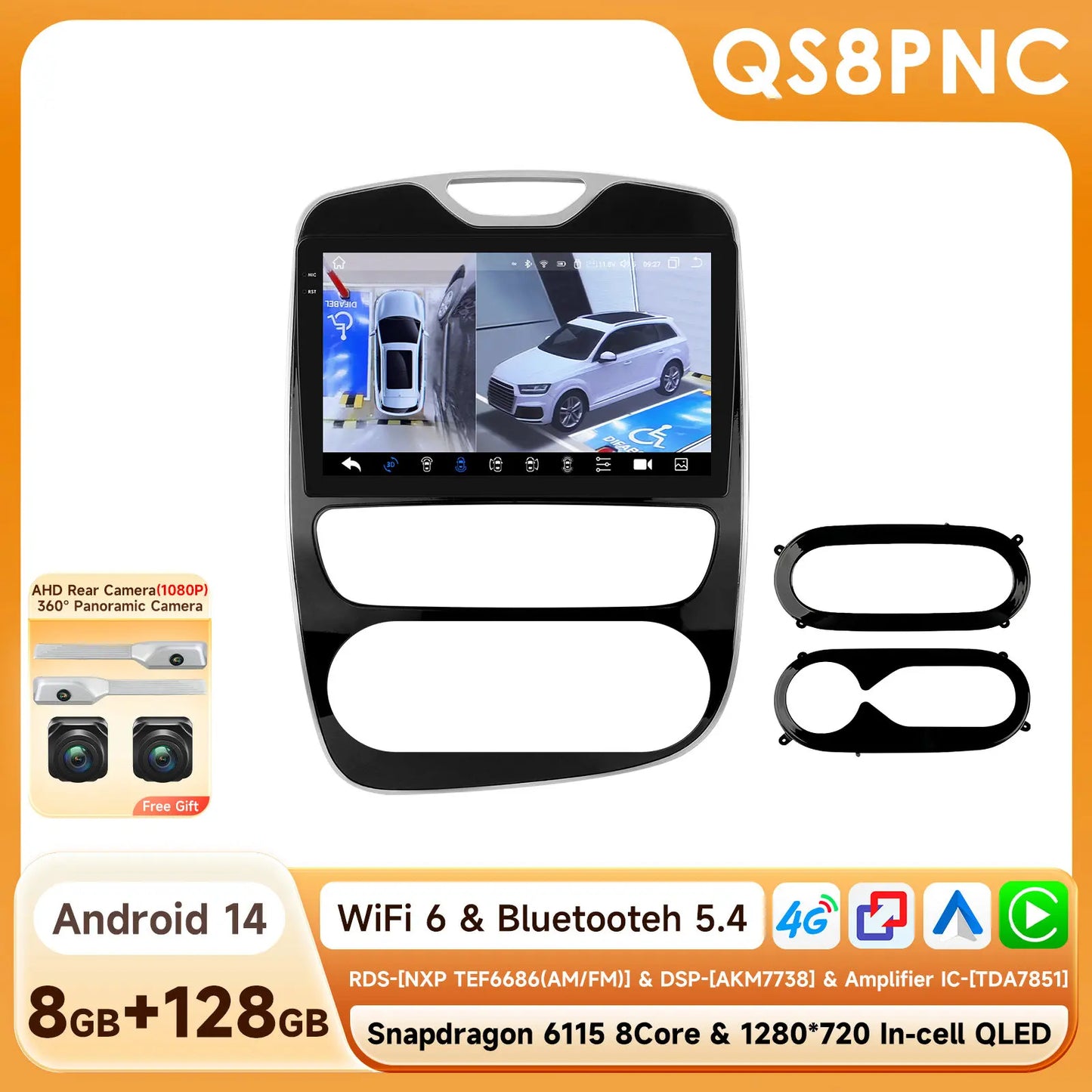 Renault Clio 4 2012-2019 10,1" / 10,33"  Android 14 Carplay Android auto wireless wifi bt gps 4g  AUTMXIAG