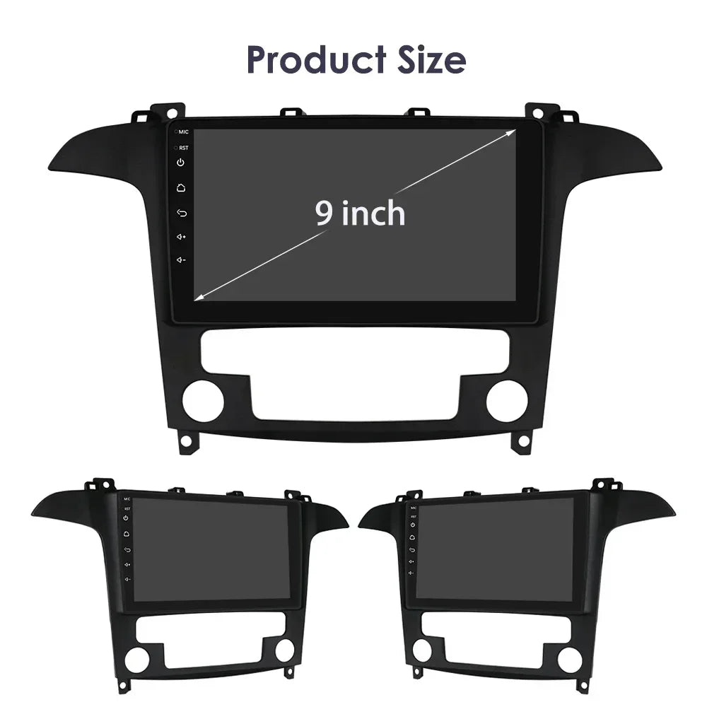 Ford S Max S-MAX 2007-2015 9" Android 14 Carplay Android auto wireless wifi bt gps 4g  AUTMUZ3Y