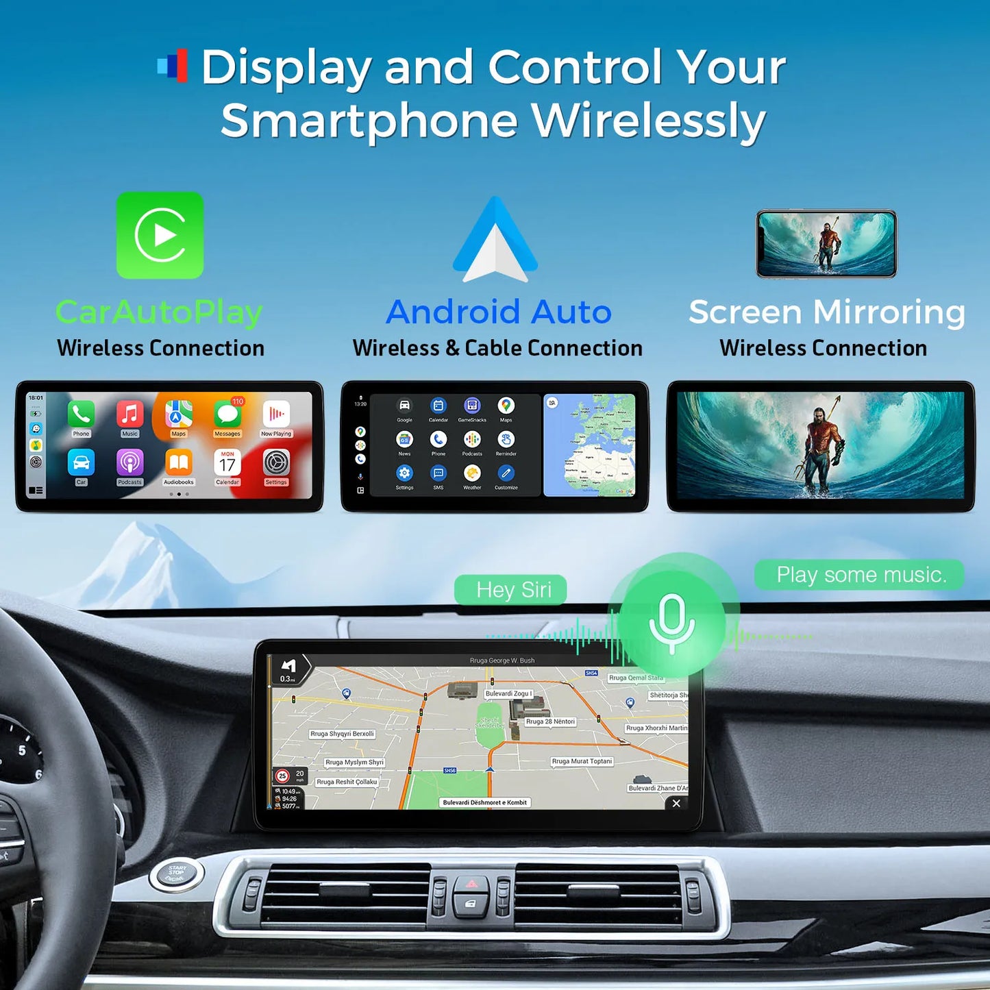 BMW 5 Series GT F07 CIC/ NBT System 12.3'' Android 13 Car Radio  8 Core 4+64GB with 4GLTE CarPlay Android Auto DSP QLB22NB12FVGT