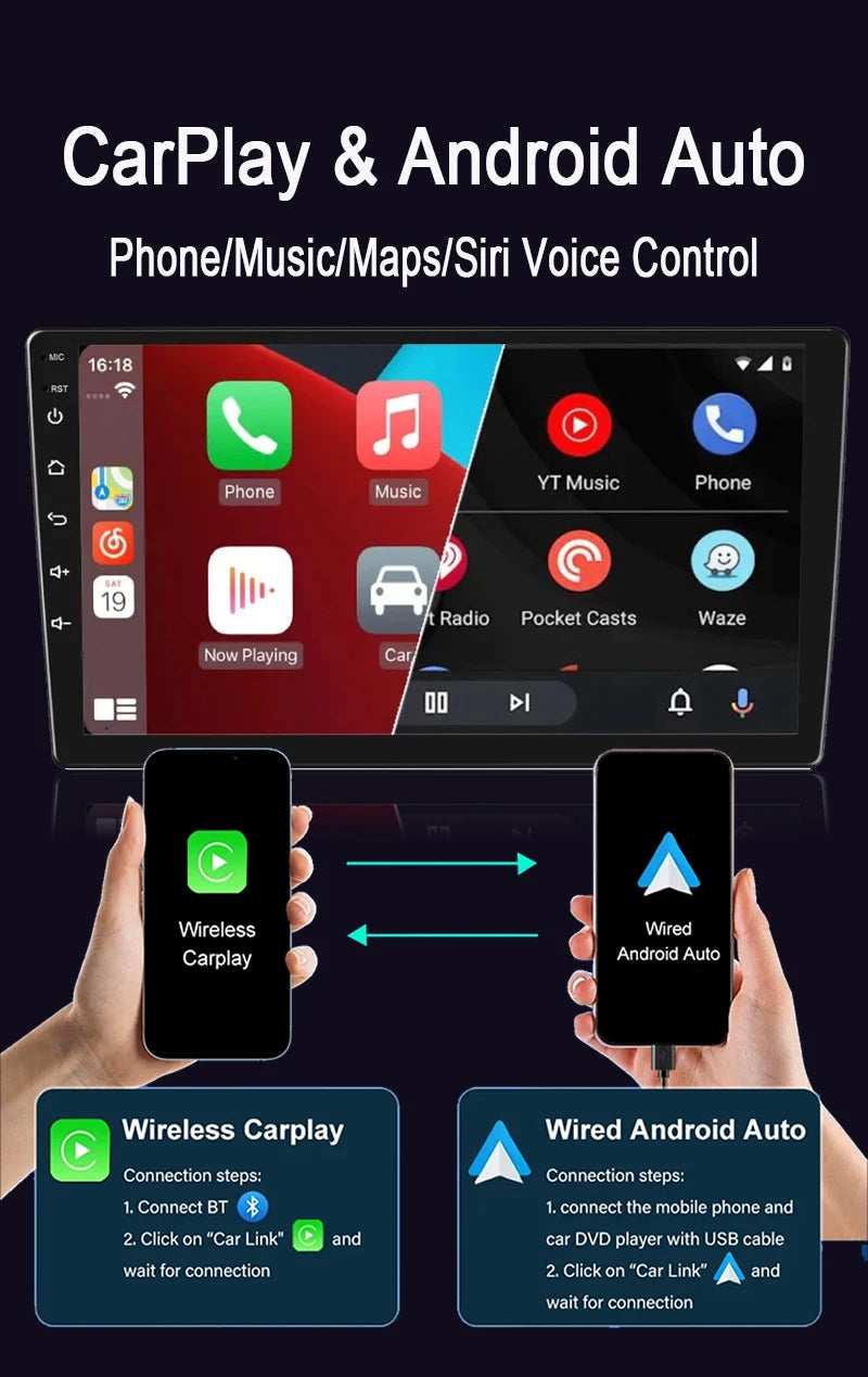Hyundai Kona 2018-2022 Android 14 Multimedia Video Player GPS RDS DSP 5G Carplay Auto AUTMHKDFN