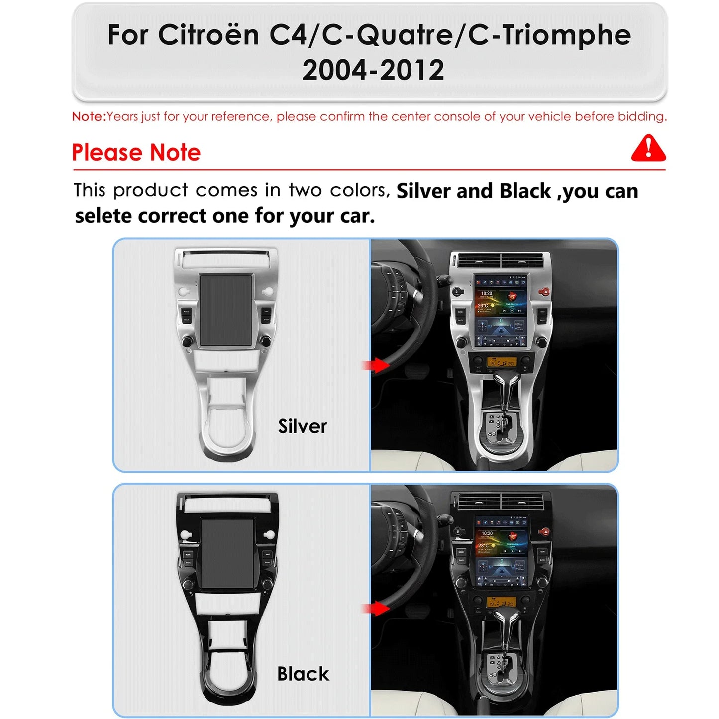 Citroen C4 C-Triomphe Quatre 2004-2014 9,7" Android 14 Carplay Android auto wireless wifi bt gps 4g AUTMZRKL