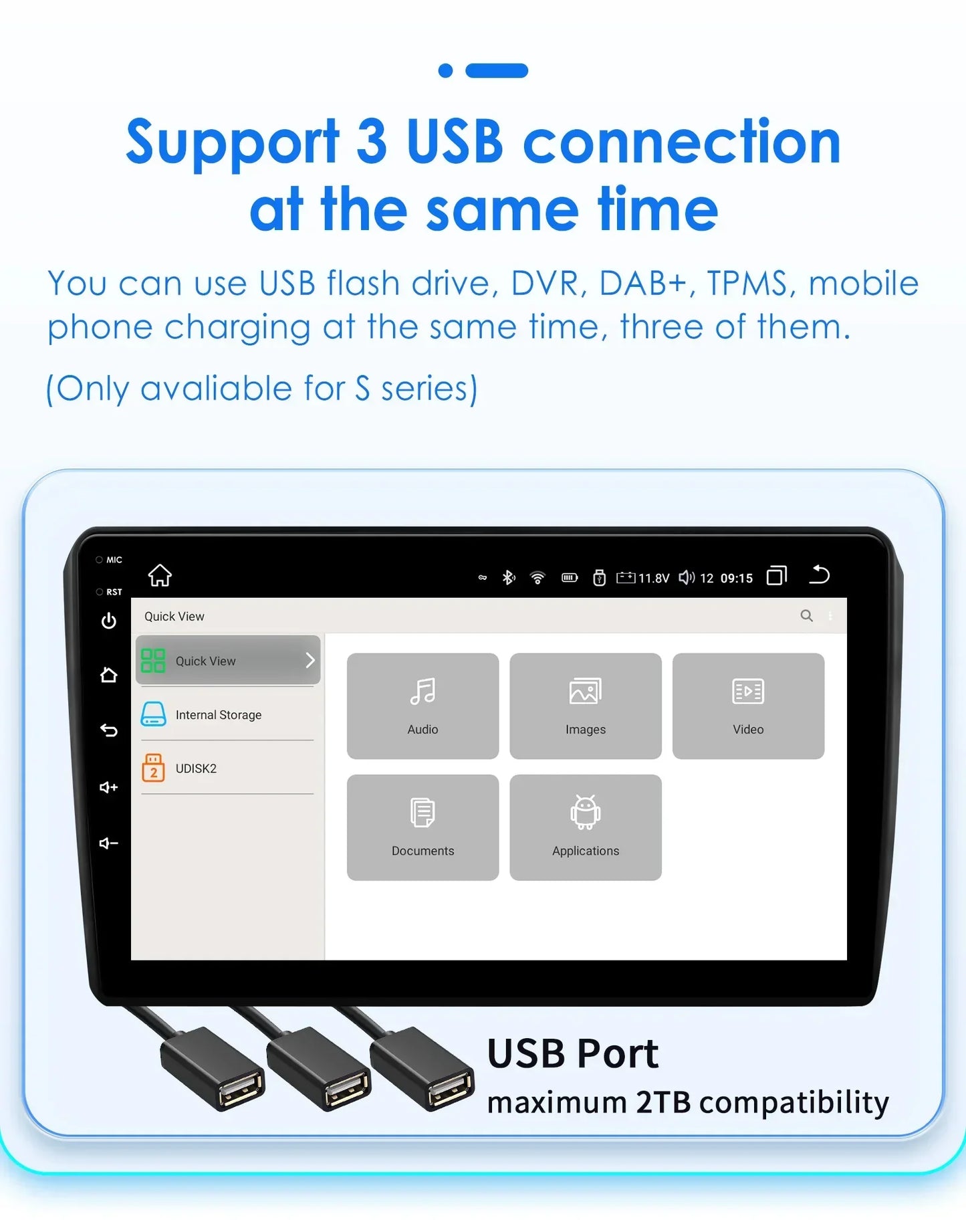 Citroen C2 C3 2001 - 2010 9" Android 14 Carplay Android auto wireless wifi bt gps 4g  AUTME40A