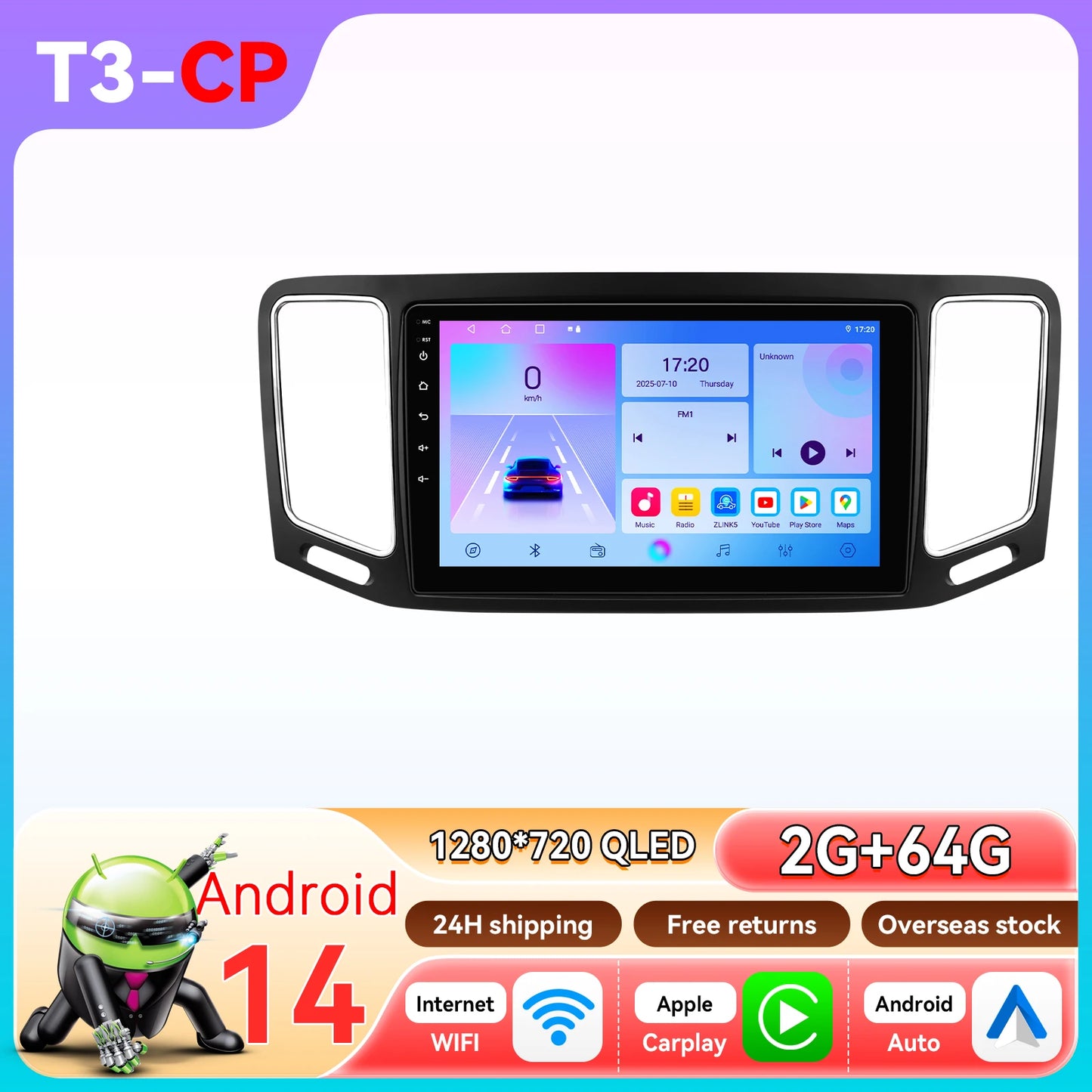 Volkswagen VW Sharan SEAT Alhambra 7N 2010-2022 Multimedia Player GPS Carplay Android auto wireless 4G WiFi Video AUTMJ9HF