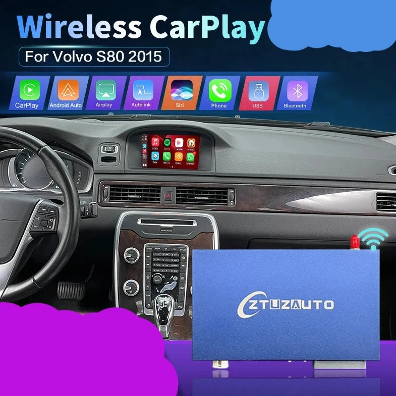 Volvo S80 2015  7"  cion schermo LCD , Wireless CarPlay  Android Auto  Mirror Link AirPlay  Reverse Camera AUTMVVS80