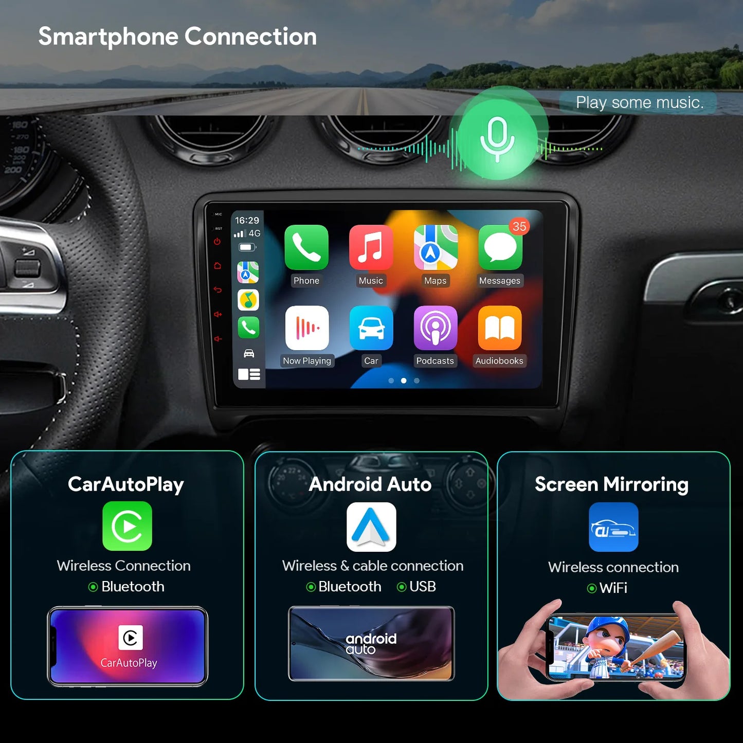 Audi TT MK2 8J 2006-2012  9" Android 13 Octa Core Car Radio   Multimedia Player 4G DSP CarPlay Android Auto IAP92TTAS