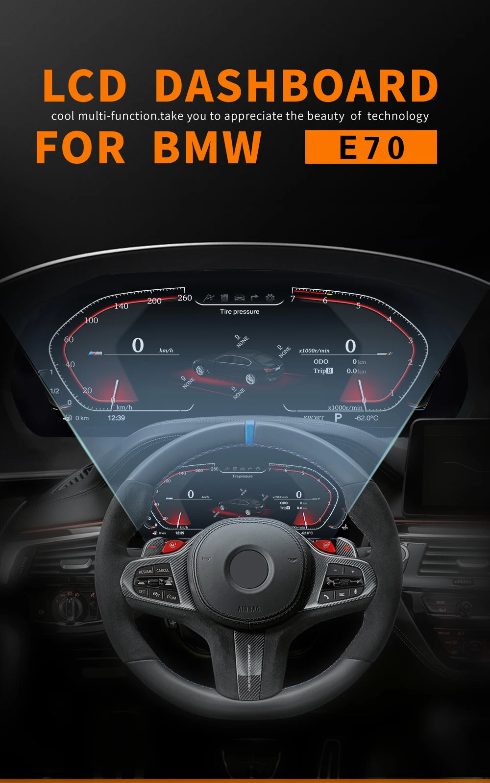 BMW X5 E70 Quadrante digitale lcd linux 12,3" AUTMBMWX5E70