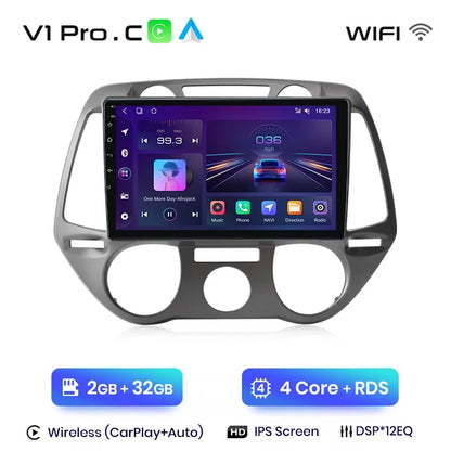 Hyundai i20 2008 - 2014  9" ANDROID 12 wireless CarPlay Android Auto GPS WIFI BT USB AUTMHYIAR