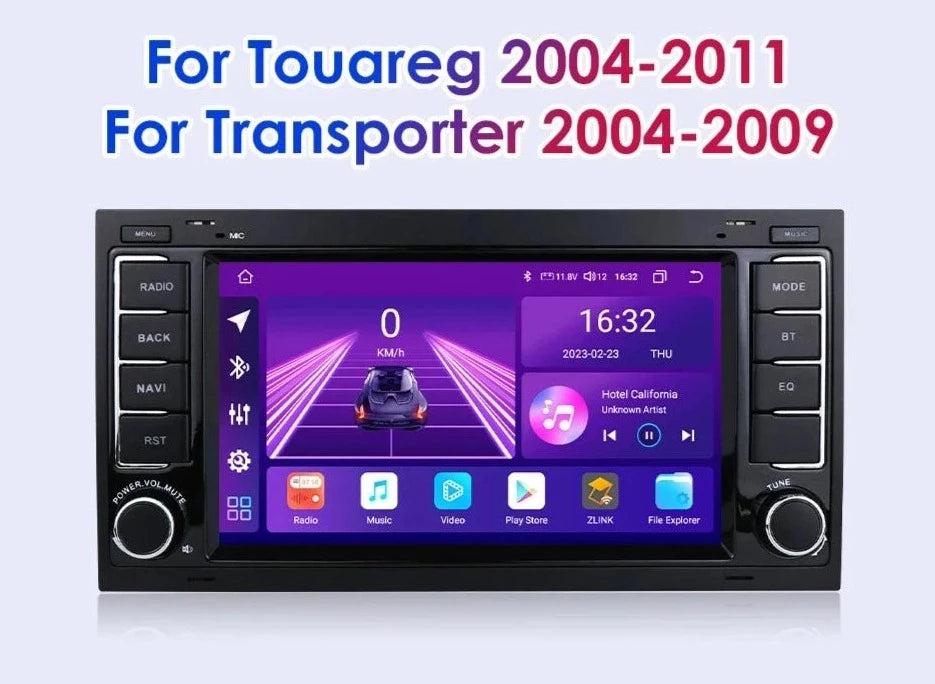 VW Touareg Multivan T5 Transporter 2004-2011 7 " Carplay Android Auto Radio rds  wifi bt  Car Multimedia GPS 2 Din Autoradio AUTMVWTGTT