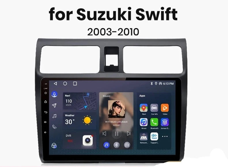 Suzuki Swift 2003 -2010 V1 AI Voice Wireless CarPlay Android Auto Radio RDS WIFI BT GPS 4G Car Multimedia AUTMXKSZSW