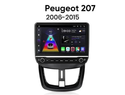 Peugeot 207 207CC 2006 - 2015  9" CarPlay Android auto Car Radio RDS WIFI GPS BT  Multimedia Navigation AUTMPEG9J2M