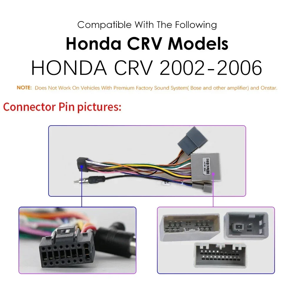 Honda CR-V   2001 - 2006 Android 14 9" Carplay Android auto wireless wifi bt gps 4g RDS AUTMDCRV1