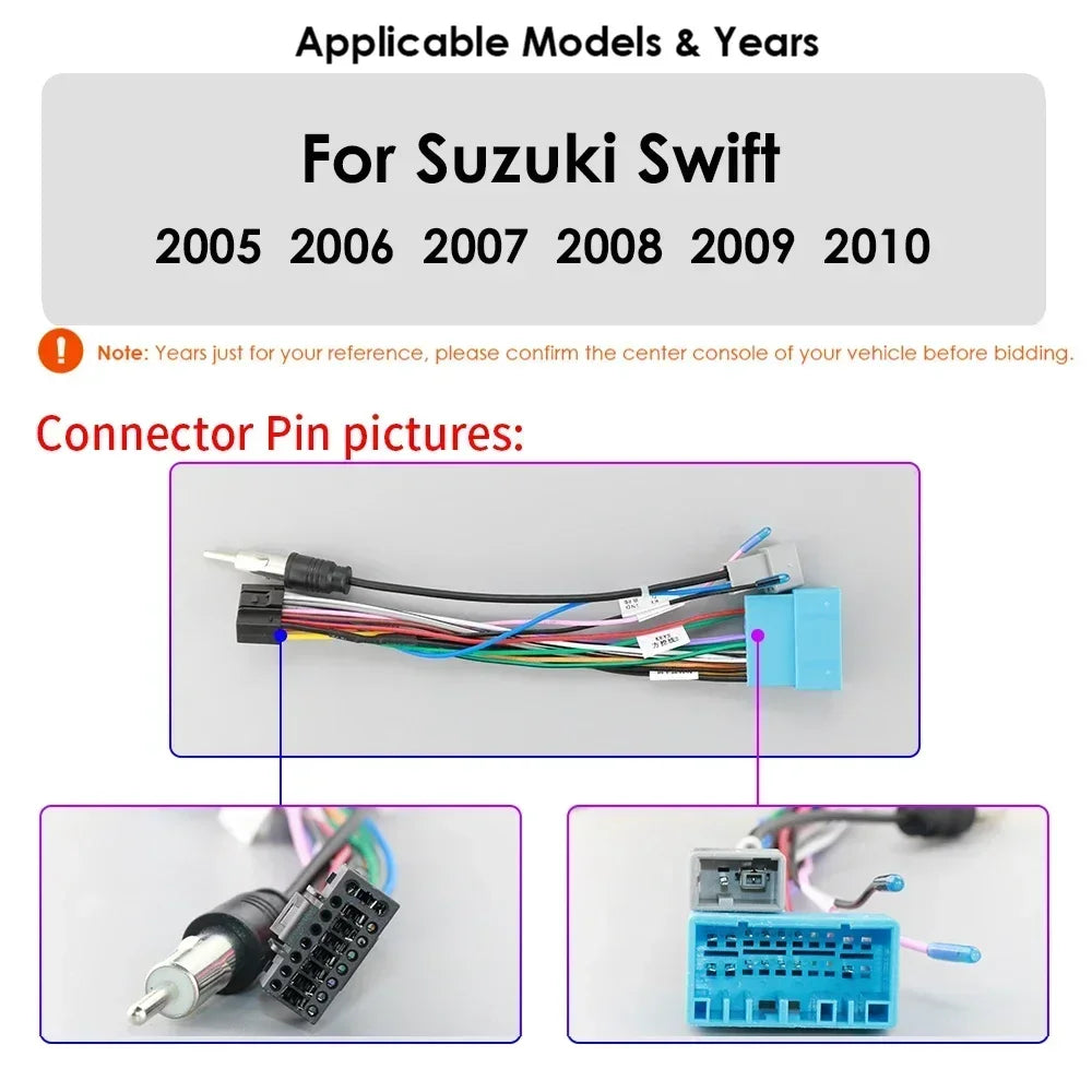 Suzuki Swift 2005-2010 9" Android 14 Carplay Android auto wireless wifi bt gps 4g AUTMTSDHF