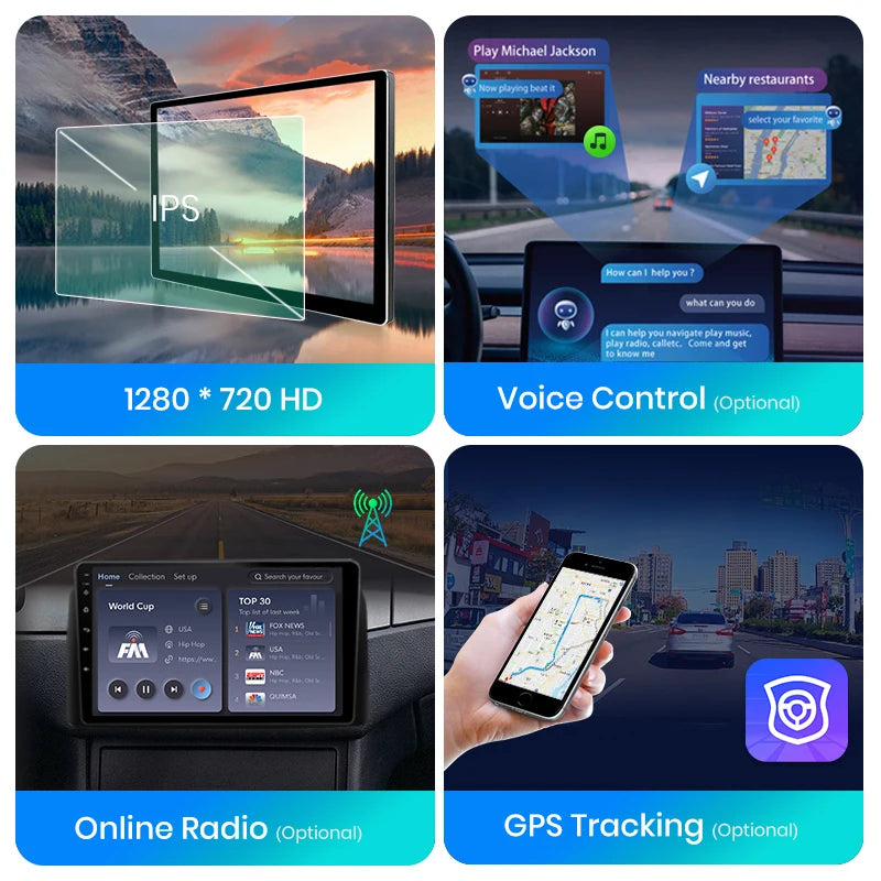 Rav4 2007-2011 V1Plus  Android 12 Car Radio Multimedia AI Voice Control usb wifi  GPS Wireless Carplay Android auto AUTMTYTORAV4