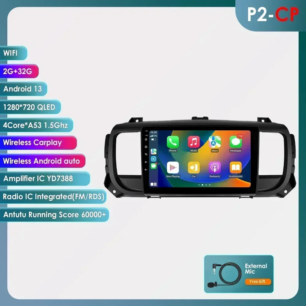 Peugeot Expert 3 Citroen Jumpy 3 SpaceTourer 2016-2021 9"/ 10,33" Android 14 Carplay Android auto wireless wifi bt gps 4g  AUTMZEUM