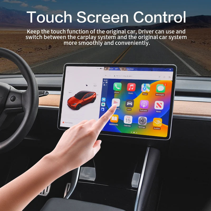 Tesla Model 3 Model S X Model Y   Apple Car Play Wireless Andrid auto iPhone/Android Waze  Auto Connect AUTMTSL3SXY