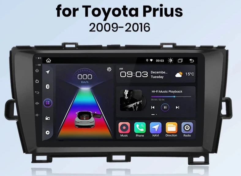 Toyota Prius 2009-2016 Wireless Android Auto Carplay Radio RDS WIFI BT GPS 4G Car Multimedia AUTMTTYPR