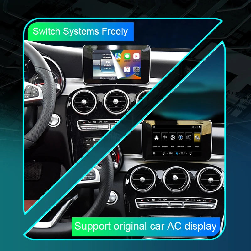 Mercedes Benz C-Class W205 & GLC 2015-2018 Wireless CarPlay  Android Auto  Mirror Link AirPlay GPS AUTMMBCCWG3
