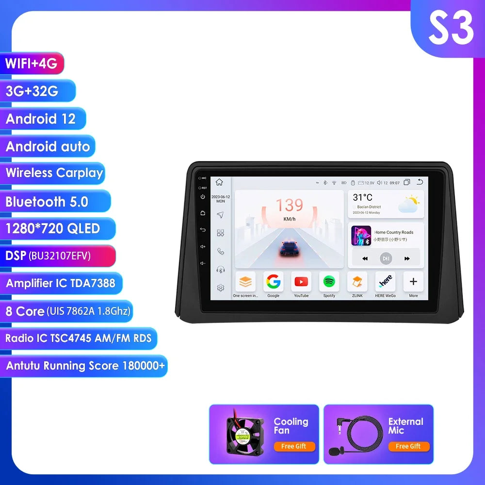 Opel Mokka 1 2012 - 2016 9" Android 14 Carplay Android auto wireless wifi bt gps 4g AUTMXLMQ