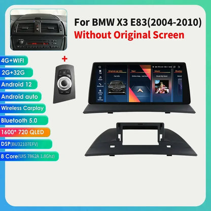 BMW X3 E83 2004 - 2010 (SENZA SCHERMO ORIGINALE) 10,25" Android 14 Carplay Android auto wireless wifi bt gps 4g  AUTM4VBT