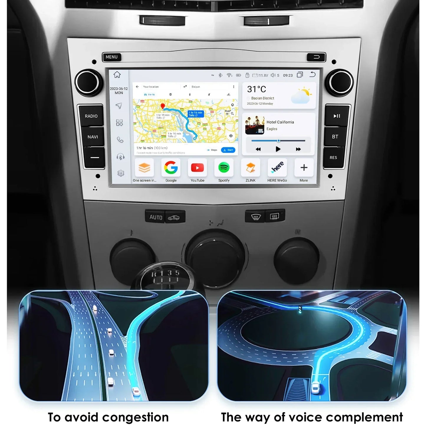 Opel Astra H J 2004 Vectra Vauxhall Antara Zafira Corsa C D Vivaro Meriva 7" Android 14 Carplay Android auto wireless wifi bt gps 4g   AUTMV0E4