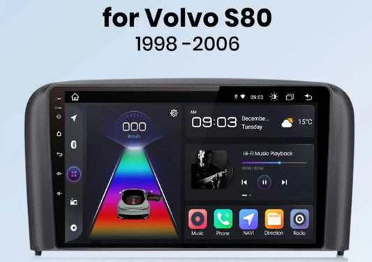 Volvo S80 1998 - 2006 V1 Pro   Android 12 Car Radio RDS WIFI GPS BT  video players CarPlay Android Auto AUTMVOVS80