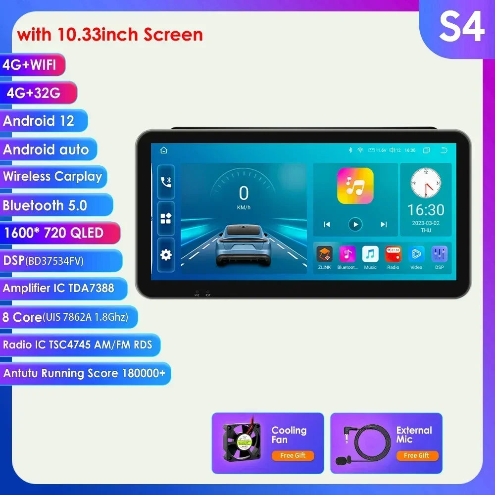 Peugeot 407 1  2004-2011 9" Android 14 Carplay Android auto wireless wifi bt gps 4g AUTMRWH2