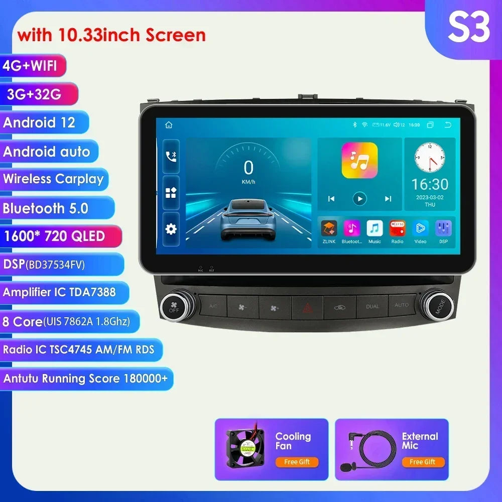 Lexus IS250 IS300 IS200 IS220 IS350 2006-2012  10,1" Android 14 Carplay Android auto wireless wifi bt gps 4g AUTMISXLM