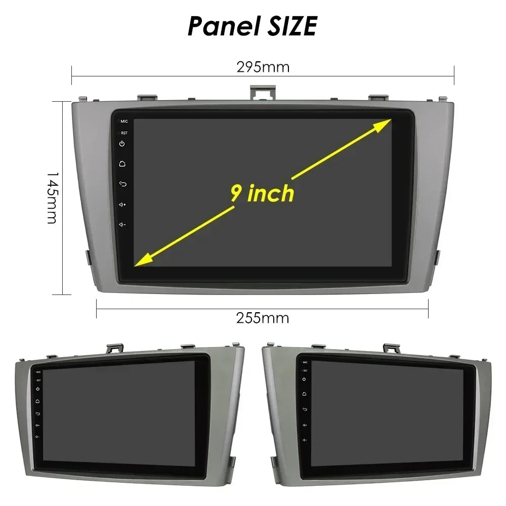 Toyota Avensis T27 2008 - 2015 9" Android 14 Carplay Android auto wireless wifi bt gps 4g  AUTMAVSTY