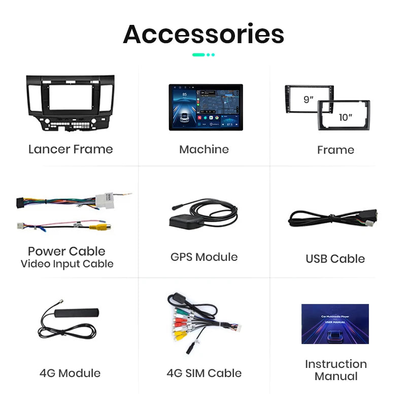Mitsubishi Lancer 2007 - 2013  X7 MAX 13.1“ 2K AI Voice Wireless CarPlay Android Auto Car Radio RDS WIFI GPS BT   Multimedia autoradio AUTMMTBSL13