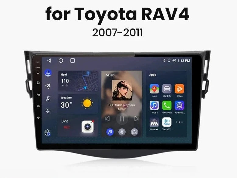 Rav4 2007-2011 V1Plus  Android 12 Car Radio Multimedia AI Voice Control usb wifi  GPS Wireless Carplay Android auto AUTMTYTORAV4
