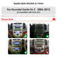 Hyundai Santa Fe 2 2006-2012 9,7" Android 14 Carplay Android auto wireless wifi bt gps 4g AUTM19VI