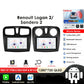 Dacia Logan 2 II Sandero 2  2012-2019 9" Android 14 Carplay Android auto wireless wifi bt gps 4g AUTMH2D9