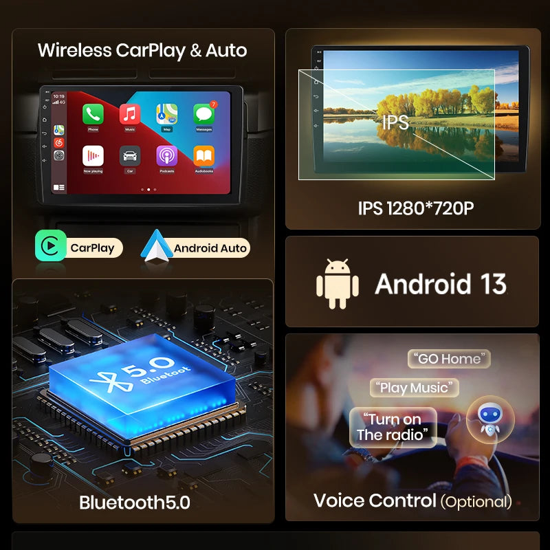 Toyota Aygo 2014 - 2021 9"  Wireless Android Auto Carplay Radio RDS WIFI BT GPS 4G Car Multimedia AUTMPEGCIT3