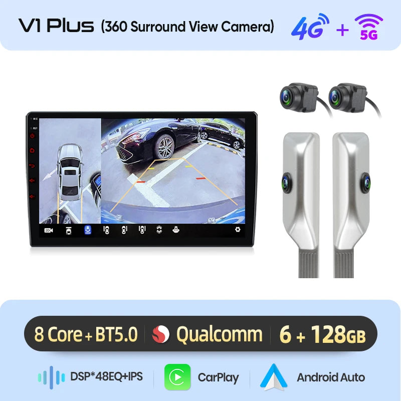 Volvo XC70 V70 S60 2004-2009 9" Android 14 Carplay Android auto wireless wifi bt gps 4g AUTMW46P