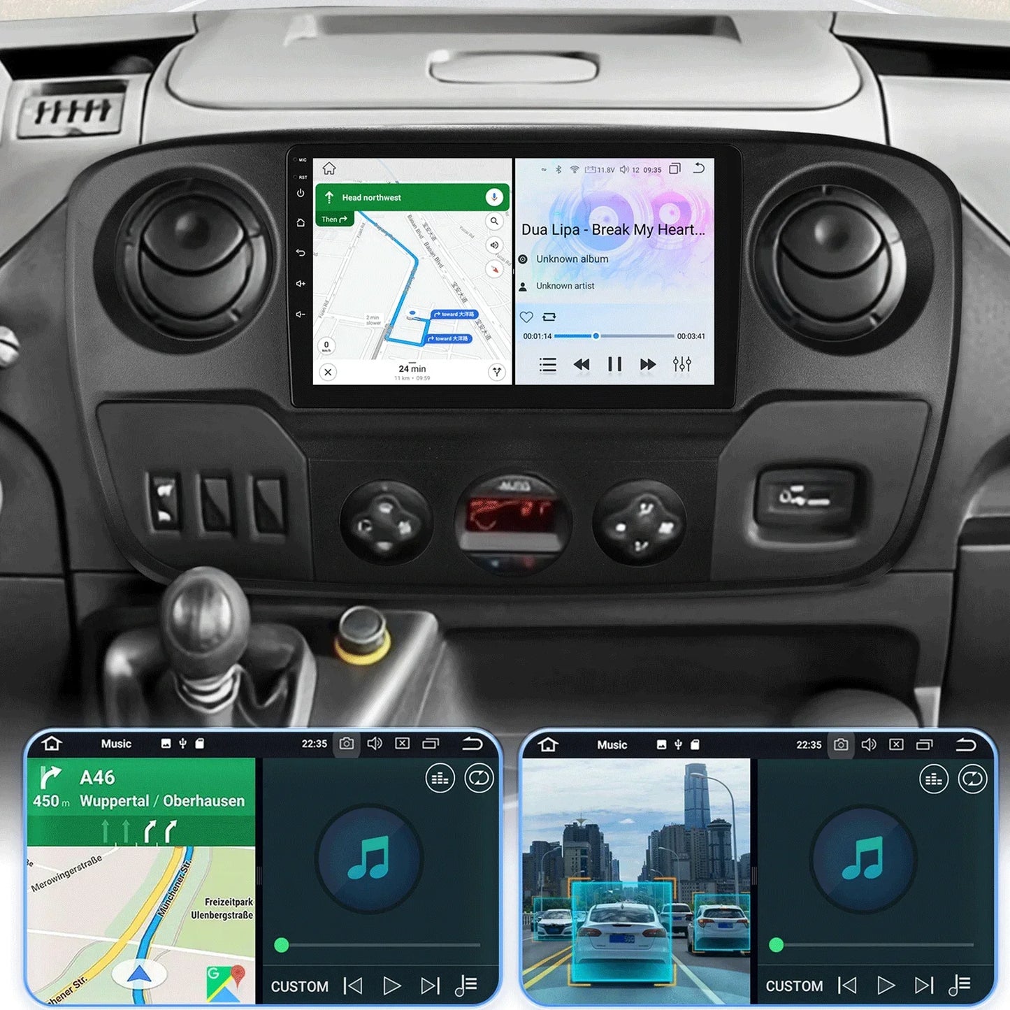Nissan NV400 2010 -2019 10,1" / 10,33" Android 14 Carplay Android auto wireless wifi bt gps 4g AUTM1OGW