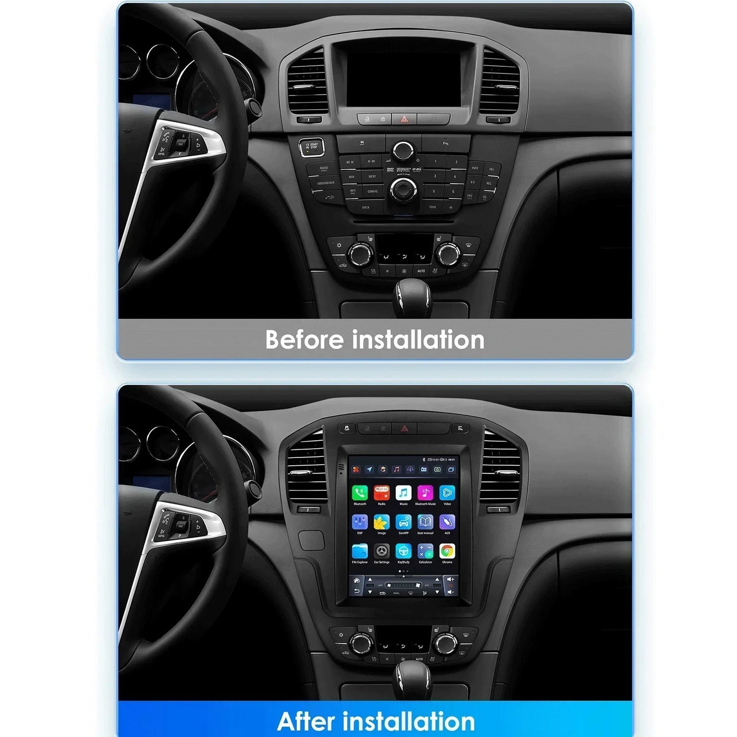 Opel Insignia Buick Regal 2008-2013 9,7" Android 14 Carplay Android auto wireless wifi bt gps 4g  AUTMR7CU