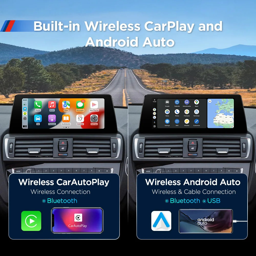 BMW 1Series F20/F21 RHD NBT 10.25" Android 13 Octa Core 8+128 Car Multimedia Player Built-in DSP CarPlay AA 4G  QAB12NB12NER