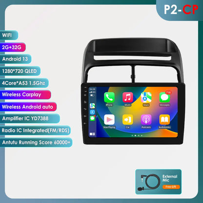 Fiat Grande Punto Linea 2007 - 2012 9" Android 14 Carplay Android auto wireless wifi bt gps 4g  AUTMV7JC