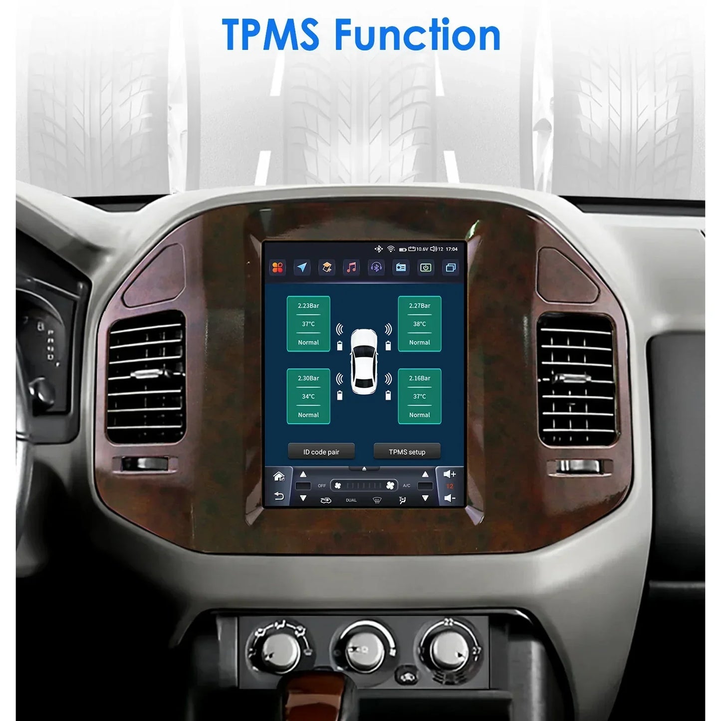Mitsubishi Pajero V60 V68 V73 1999-2006 9,7" Android 14 Carplay Android auto wireless wifi bt gps 4g  AUTMN48V