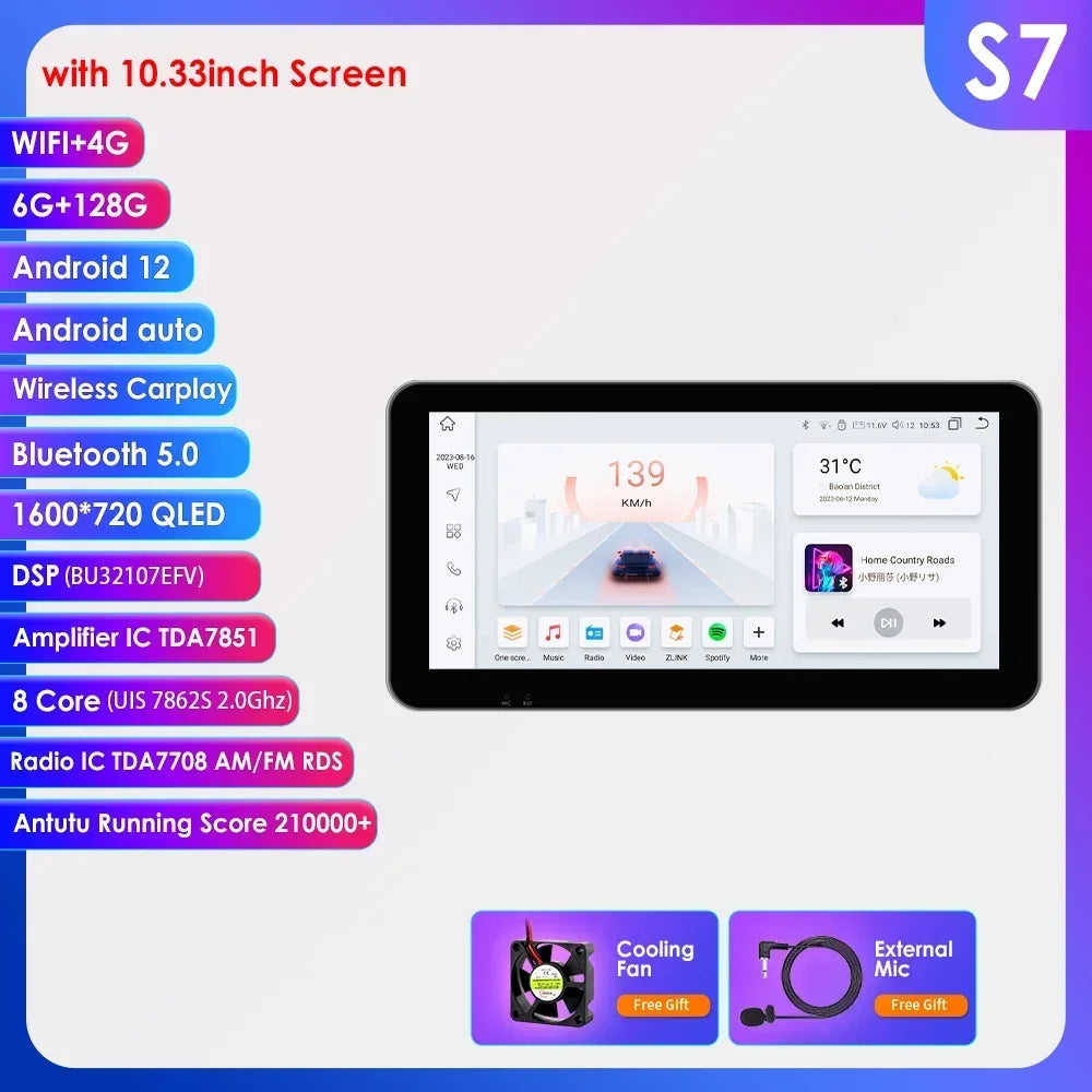 Citroen Berlingo 2 B9 / Peugeot Partner 2008-2019 9" Android 14 Carplay Android auto wireless wifi bt gps 4g  AUTM8CQ4