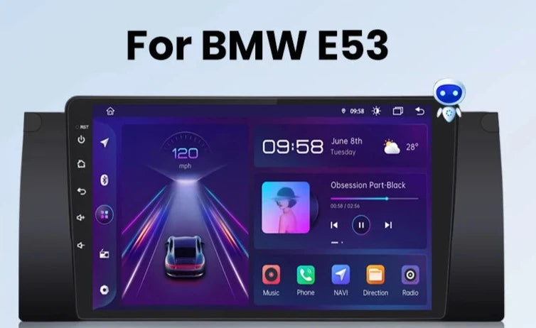 BMW E53 V1 Plus AI Voice Carplay Android Auto Radio RDS WIFI GPS BT  4G Car Multimedia autoradio AUTMBMWE53