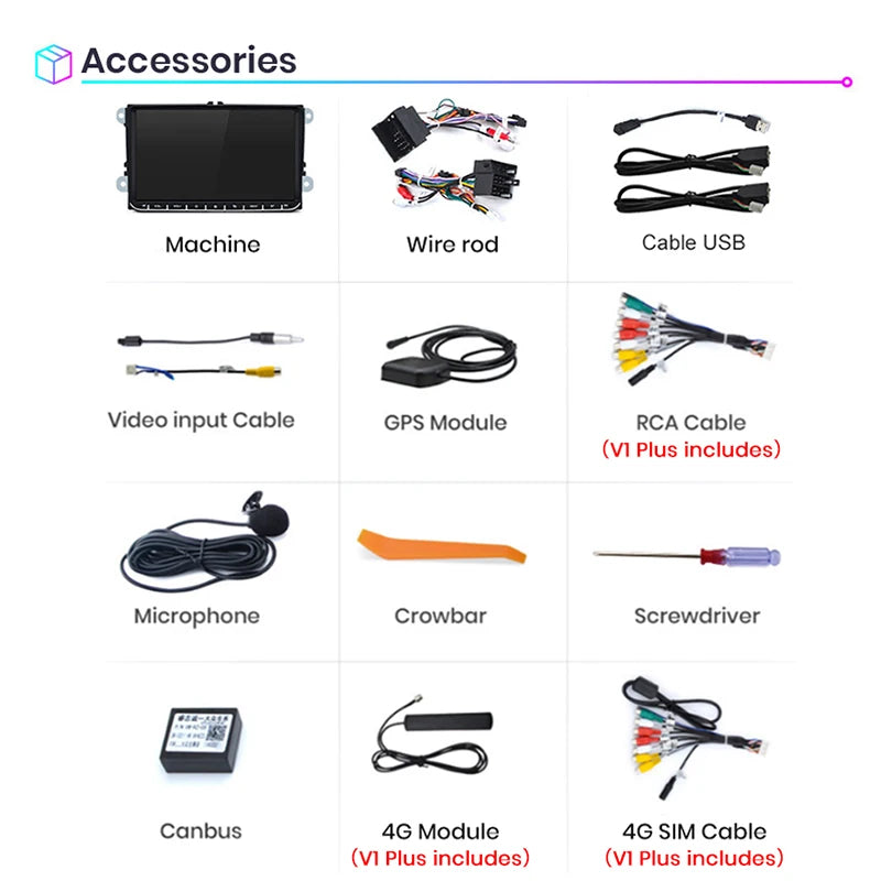 VW Volkswagen Seat Leon Passat B6 B7 CC Skoda Octavia Polo Golf 5 6 Touran Tiguan Carplay android auto Radio rds gps wifi bt AUTMVWSLP9
