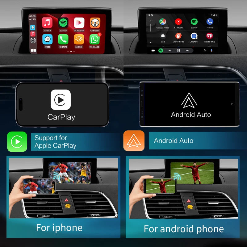 Audi  Q3 2012-2018 Wireless Apple CarPlay Android Auto  Mirror Link AirPlay Navigation AUTMAUDAQ3
