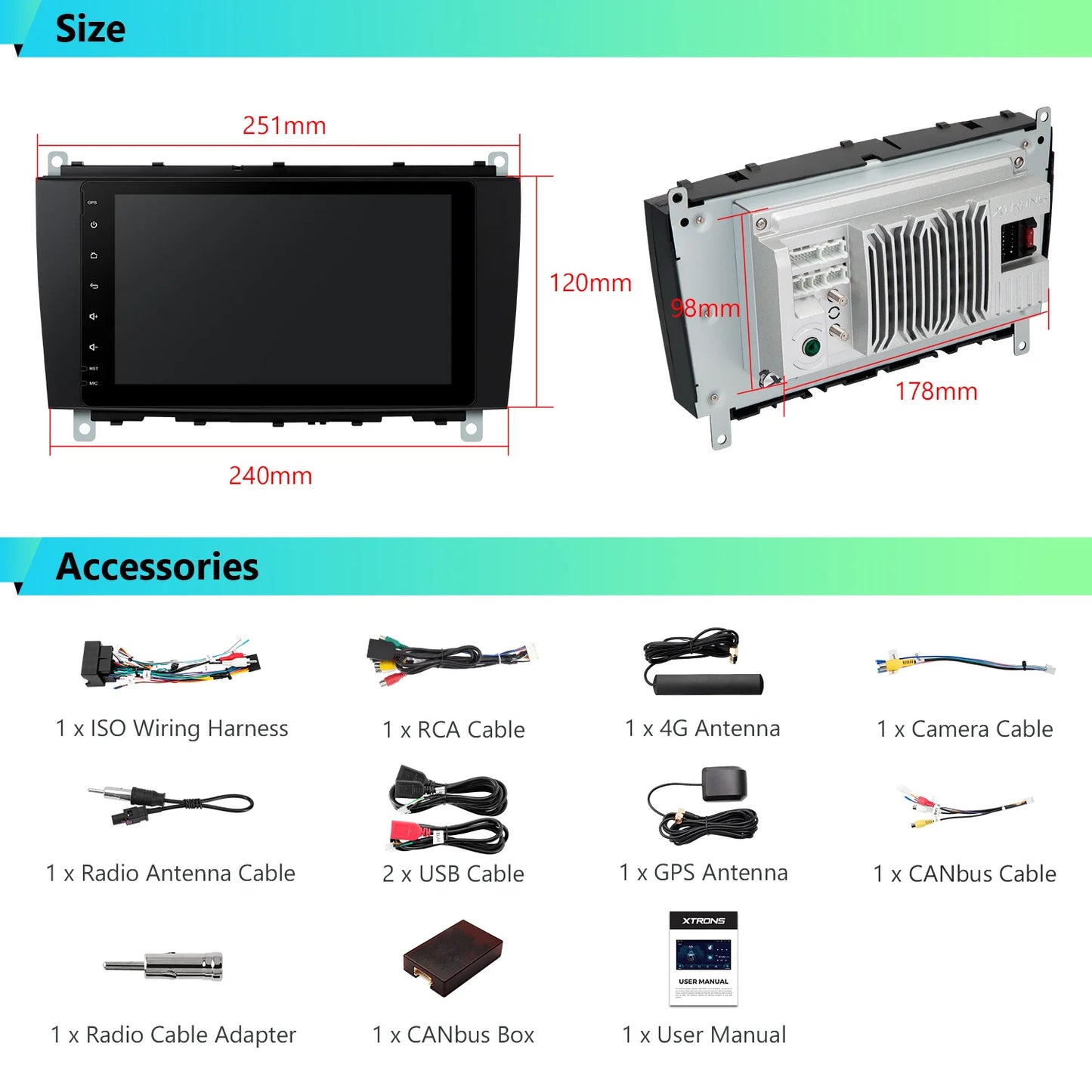 Mercedes Benz CLK-Class A209 C209 8'' Android 13 Car Multimedia Player  Car Stereo with DSP CarPlay 4GLTE AA IA82M209SLS