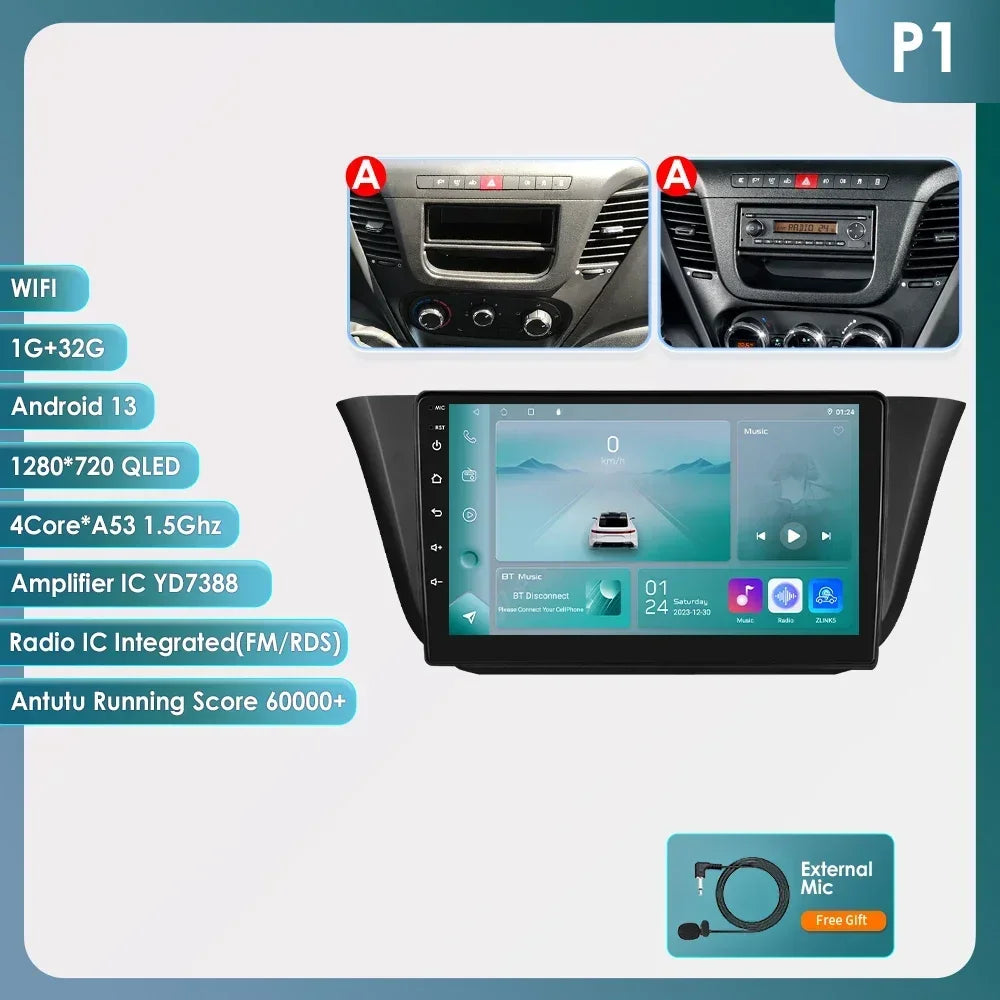 Iveco Daily 2013-2021 Multimedia Video Player GPS Carplay Android Auto wireless AUTM76EA