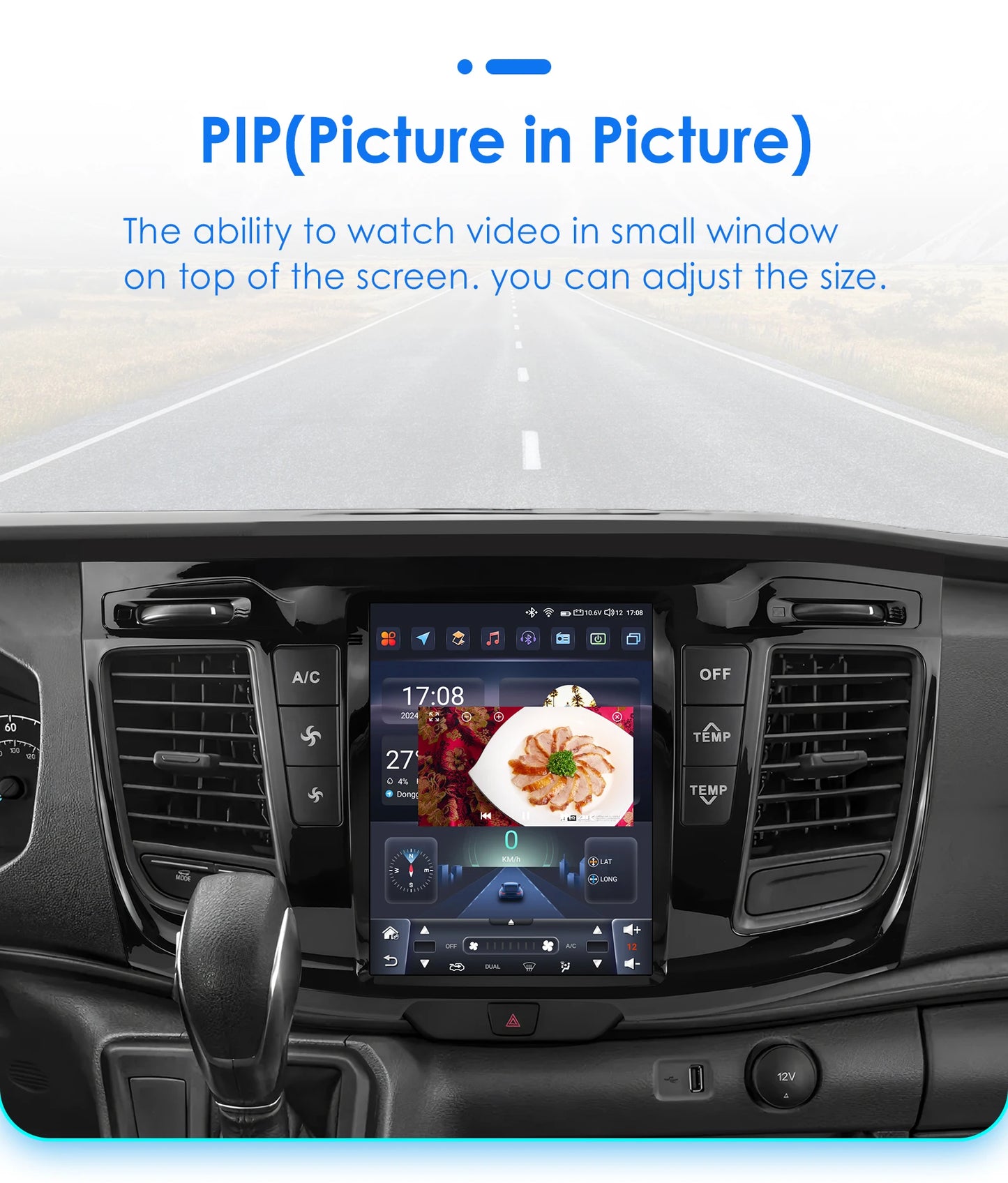 Ford Transit 2021-2023  Android 14 9.7 "  Car Stereo GPS Carplay Android Auto wireless  Multimedia Intelligent Player AUTM7GJT