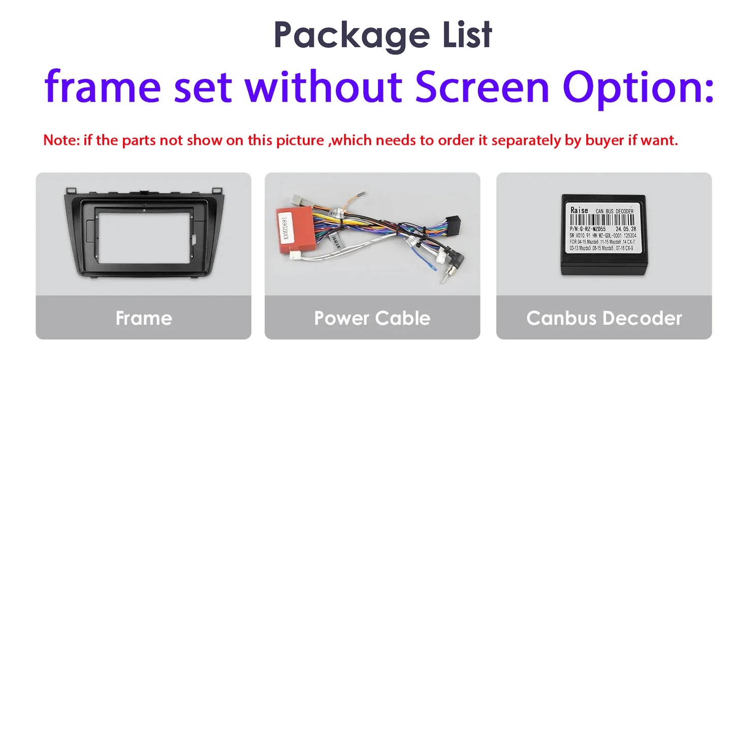 Mazda 6 2007 - 2012 9" Android 14 Carplay Android auto wireless wifi bt gps 4g AUTMJSBD