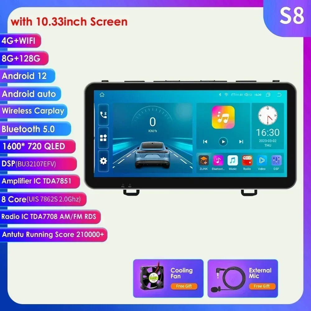 Honda CRV CR-V 2007-2011 9" Android 14 Carplay Android auto wireless wifi bt gps 4g AUTML773G