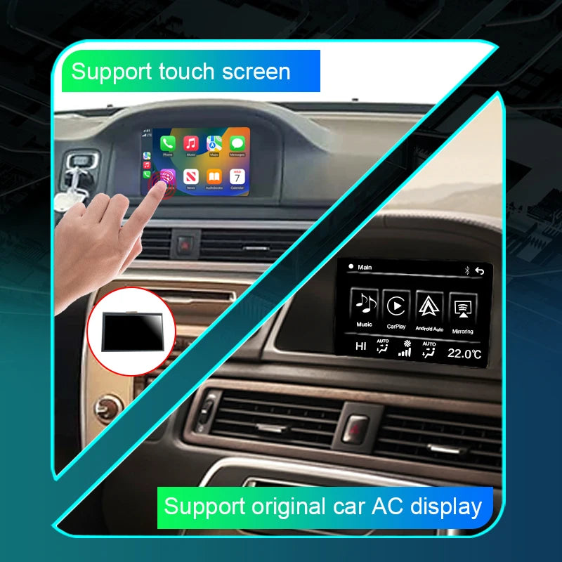 Volvo S80 2015  7"  cion schermo LCD , Wireless CarPlay  Android Auto  Mirror Link AirPlay  Reverse Camera AUTMVVS80