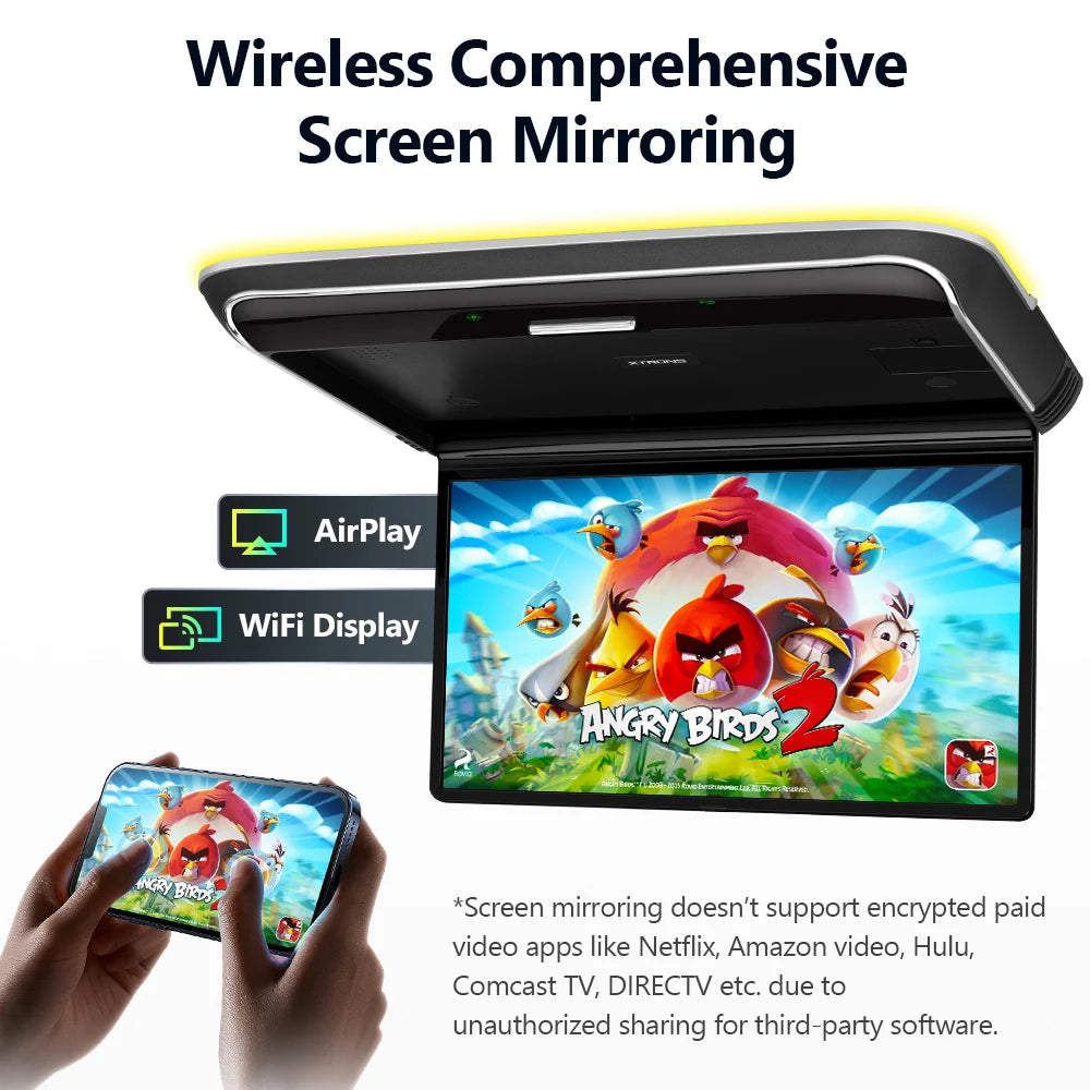 14'' Monitor da tetto Android 11 Car TV  4-core FHD IPS 1920*1080P  con supporto USB RCA Mirroring dello schermo Compatibile con HDMI CM141A